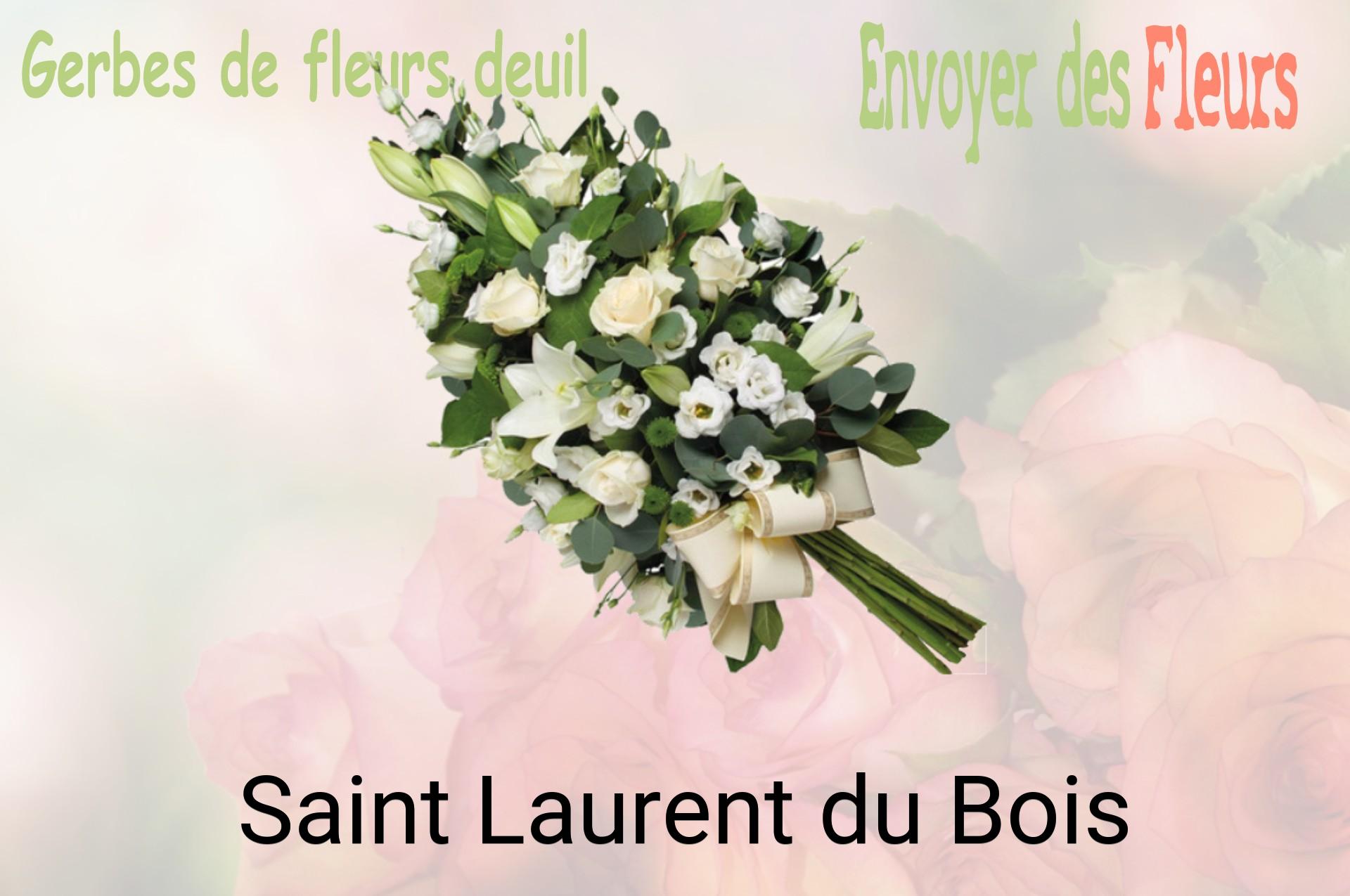 Gerbe de fleurs de deuil livrée à Saint-Laurent-du-Bois